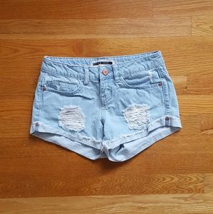 Light Wash Distressed Shorts
